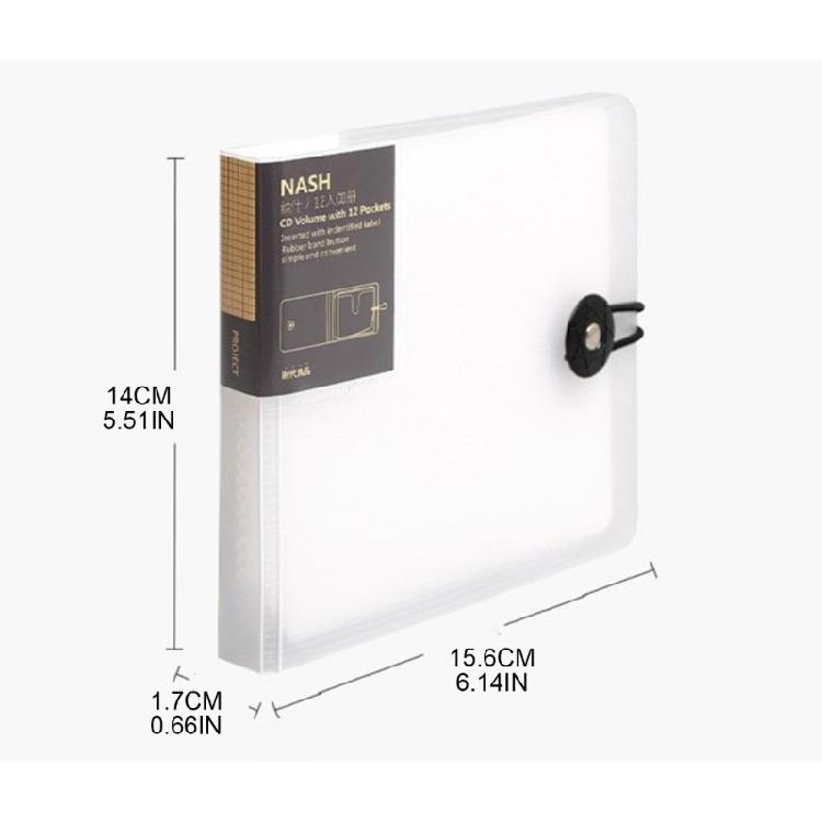 12-Pocket DVDs Holder Wallet Storage Binder Bag Organizers Cover for Travel Car