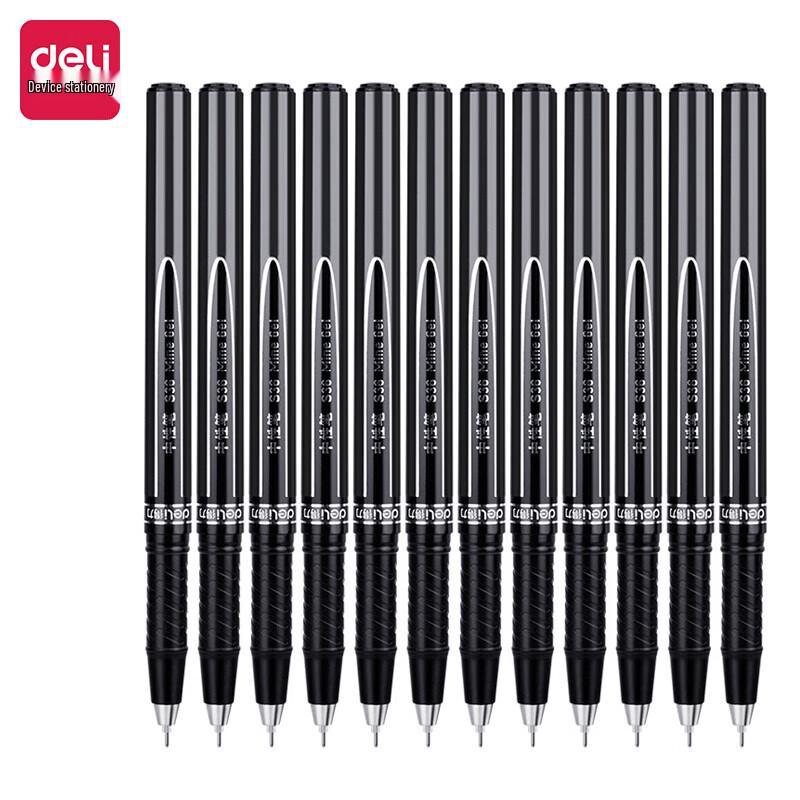 Deli S36 0.5mm Black Gel Pen (24-Count) черный