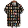 Camisa de Hombre con Estampado de Máscara 3D Verano Lucha Libre Camisa de Manga Corta Casual Camisa Hawaiana para Hombre Ropa Holgada Lucha Libre Mexicana