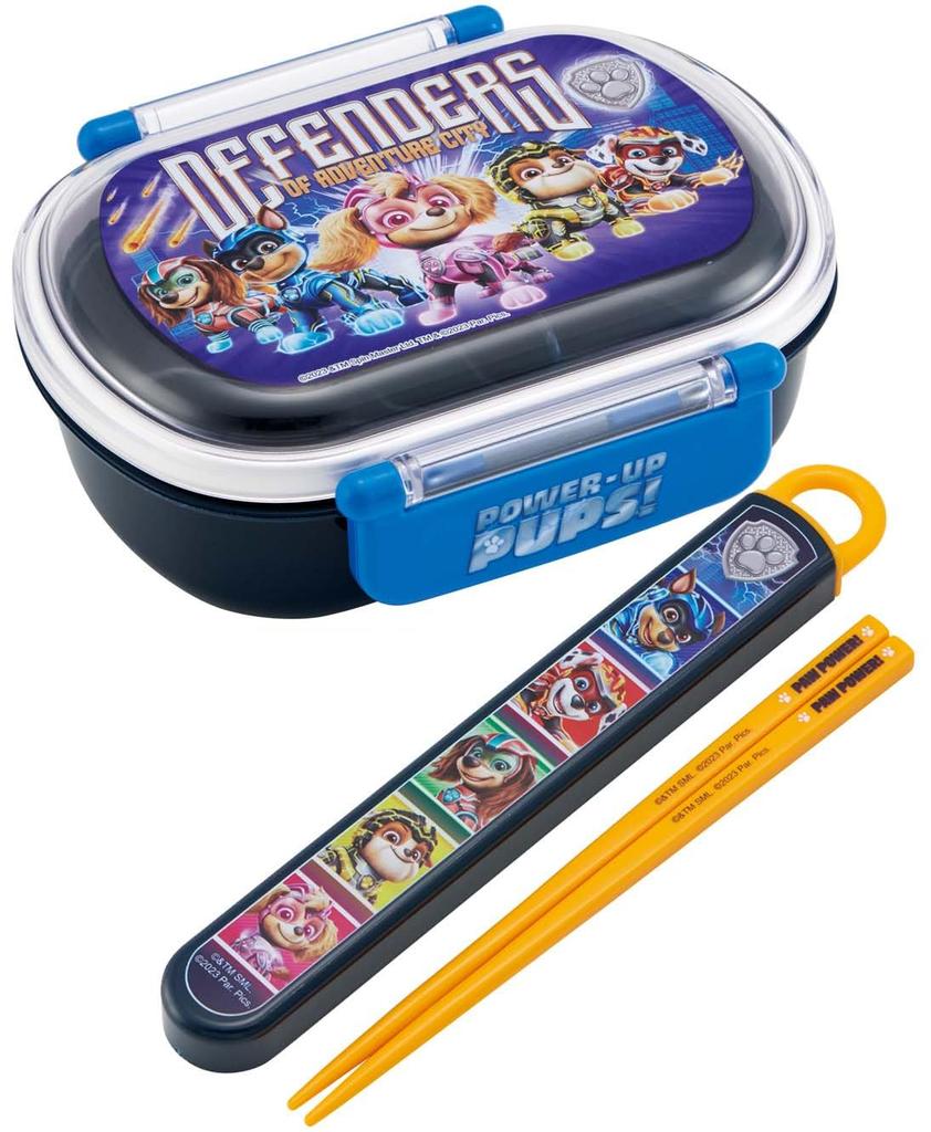 Skater Kids' Lunch Box, Single Tier, 360ml, Domed, Paw Patrol Movie Design, Made In Japan (QAF2BAAG-A)