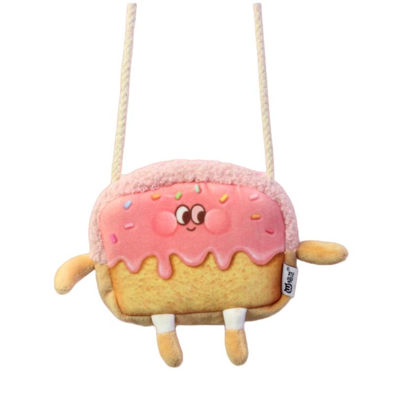 Милый мультяшный кошелек-тост Плюшевый материал Уличный стиль Застежка-молния Donuts