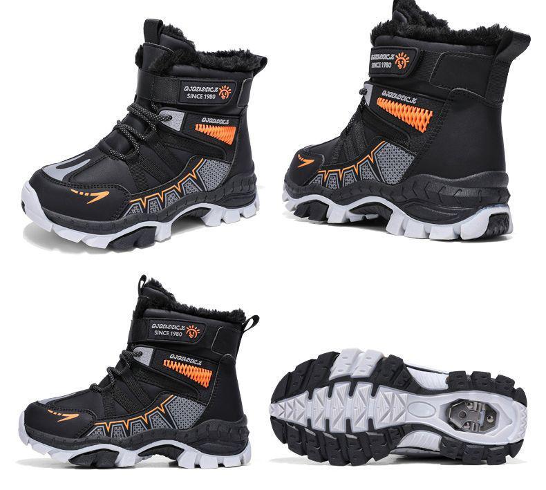 Jungen Schneestiefel mit Fleecefutter: Warme, rutschfeste Stiefeletten für Wintersport & Grundschule.