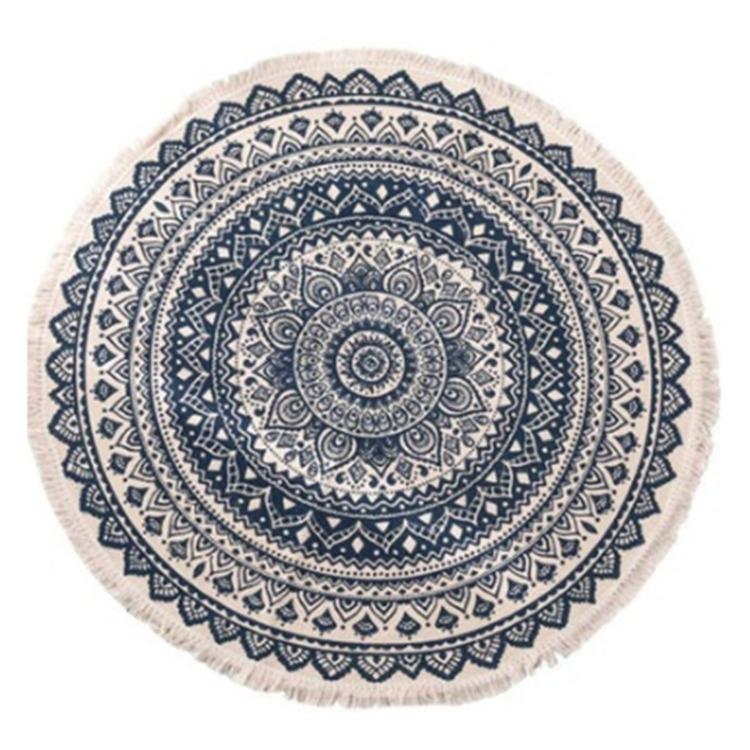 

Круглый ковер с кисточками для дома, коврик для гостиной, спальни, кабинета, компьютерного кресла, круговой ковер diameter 60cm