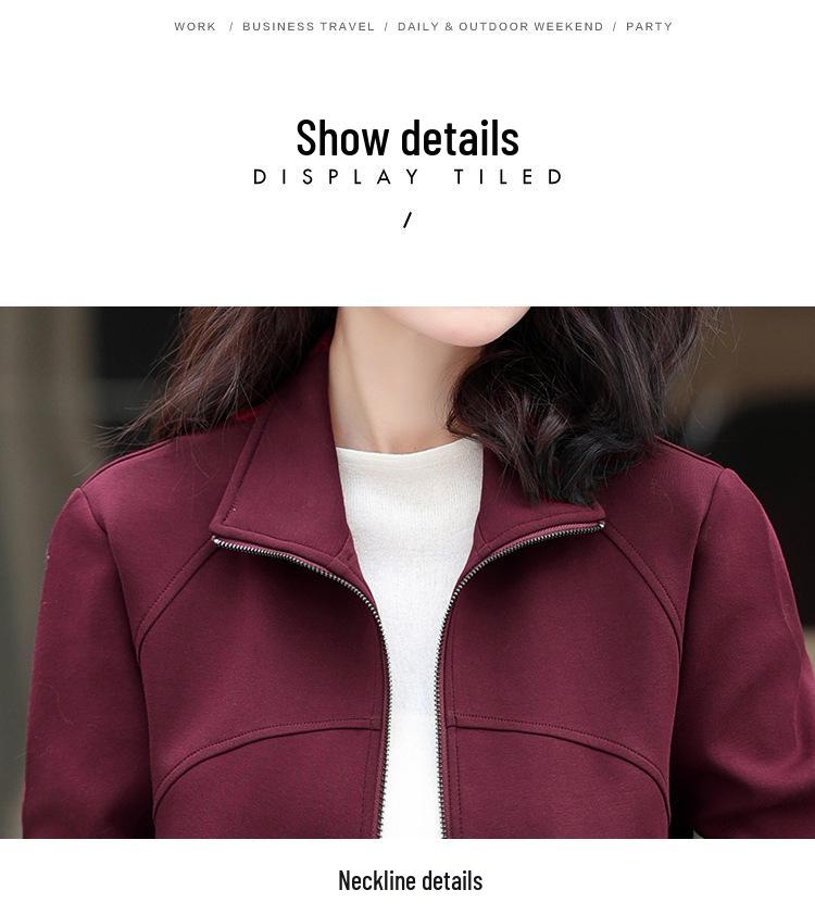 2025 Versatile Women's Stand-up Collar Double Zipper Cardigan: Casual Long Sleeve Sports Jacket