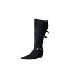 2025 Autumn and Winter New Pointed Wedge Temperament Thin French Fashion Sexy Beauty Female Internet Celebrity Boots