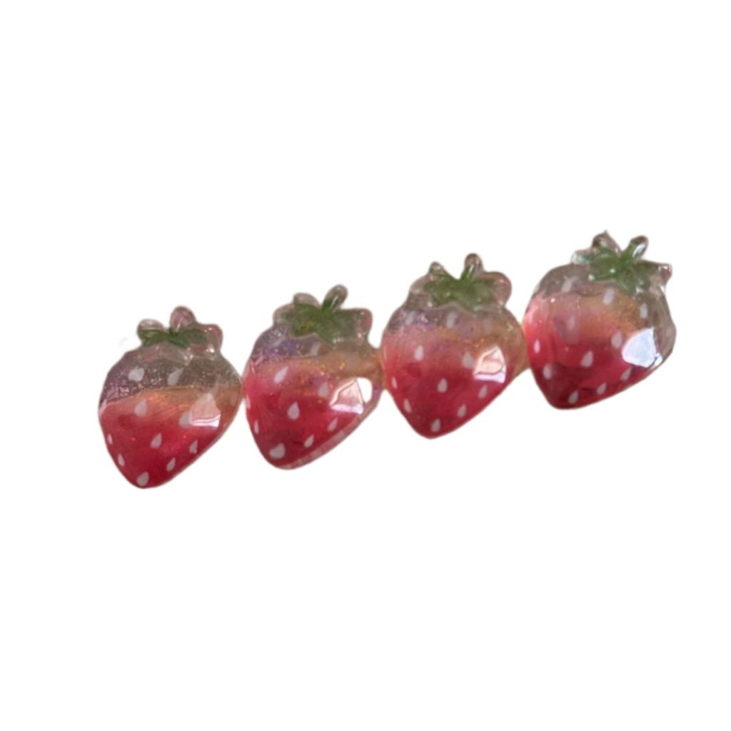 Fermaglio per Capelli Fragola Carino Colore Gelatina Ragazze Lolita Frangia Pinzetta a Bec de Canard Ragazze Dolci Clip Laterale per Capelli Accessori per Acconciature Estive