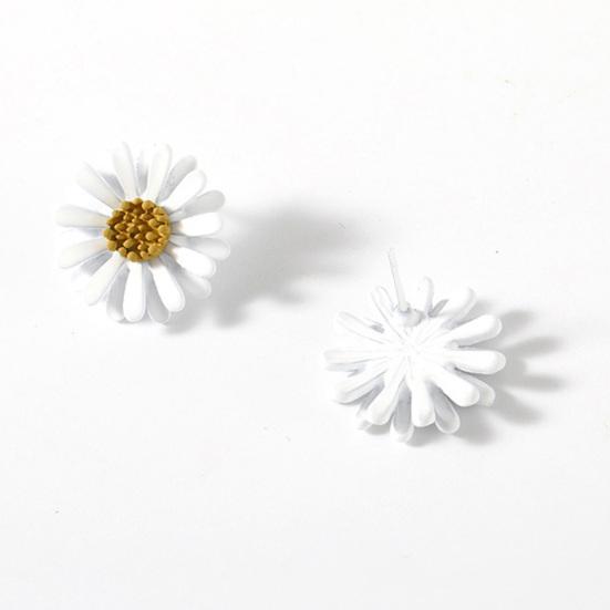 Süße Frauen Malerei Gänseblümchen Blume Ohrstecker Ohrringe Piercing Schmuck Geschenk