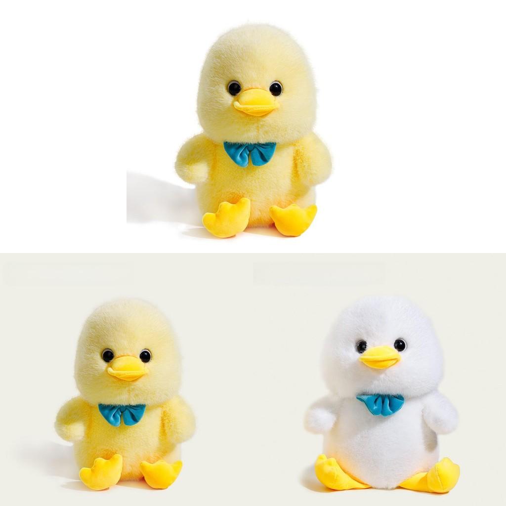 Cute Bow Duck Plush Toy With Short Pile Fabric For Kids And Giftgiving