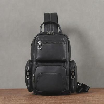 Herrenmode Leder Brusttasche 2023: Stylischer Schulter- & Messenger-Rucksack