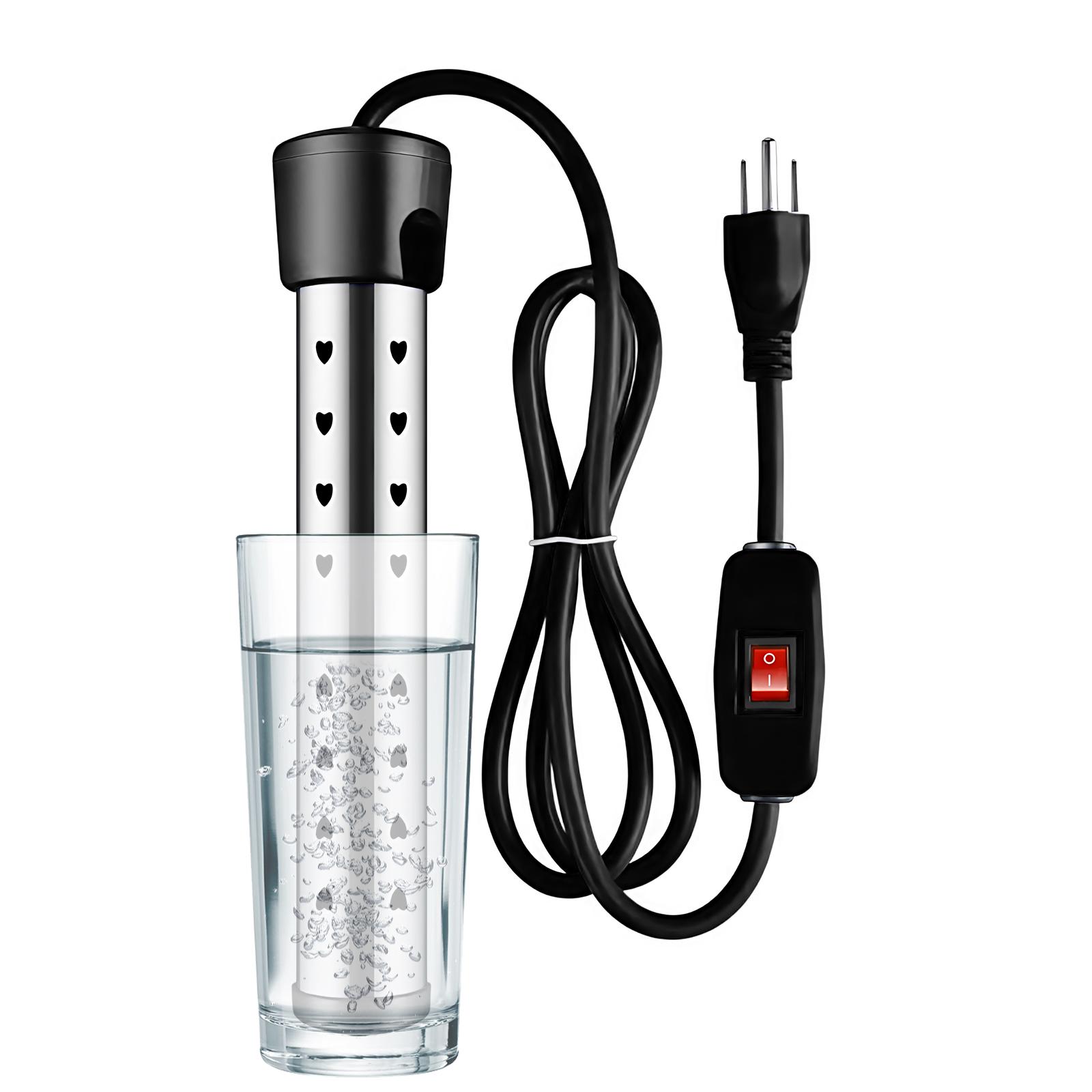 

Проточный водонагреватель мощностью 1500 Вт с функцией автоматического отключения, защитный кожух из нержавеющей стали, предотвращающий ожоги US plug чёрный