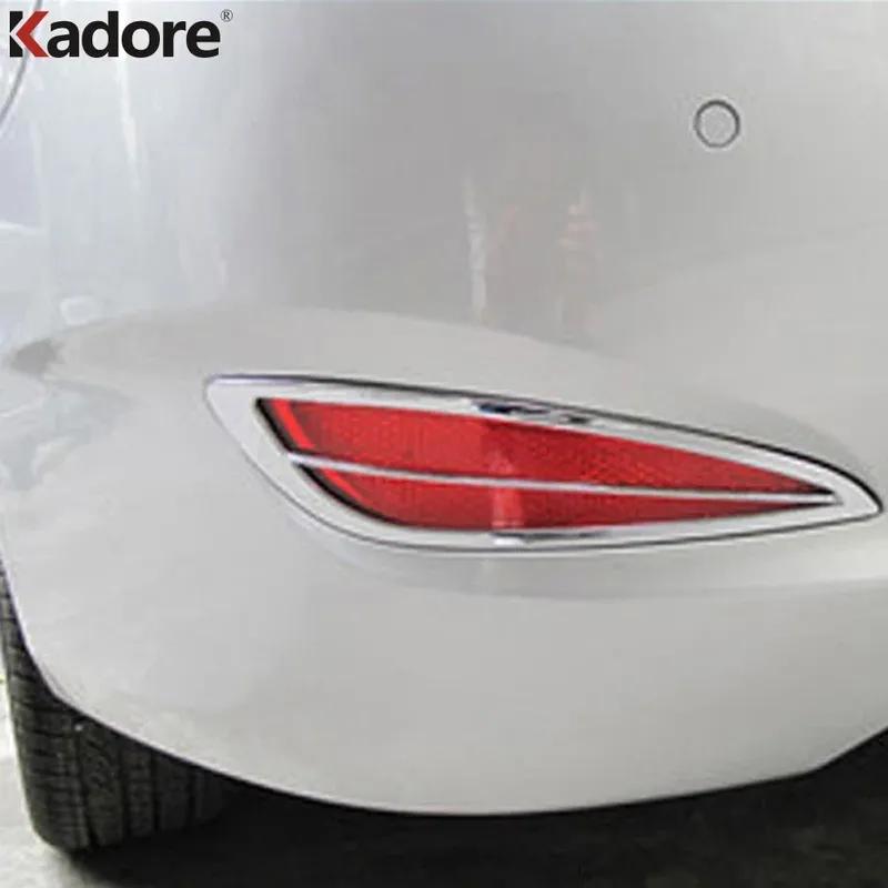 For Hyundai Accent i25 Hatchback 2011 2012 Chrome Car Rear Bumper Fog Lamp Light Cover Trim Tail Foglight Trims Accessories
