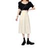2025 Summer Plus Size High Waist Black A-Line Bodycon Skirt for Women