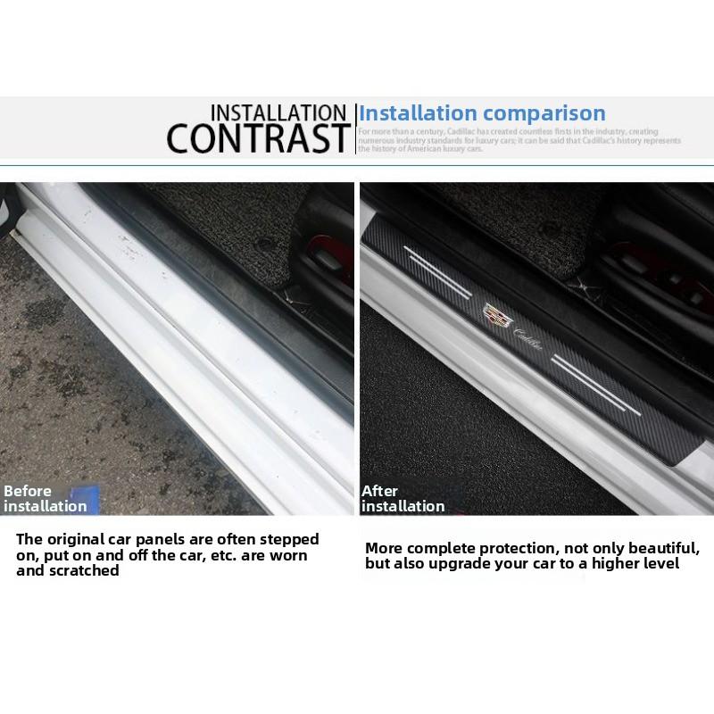 4 Stück/Set General Motors Einstiegsleistenschutz Kratzfeste Aufkleber Auto Kofferraumaufkleber Auto Dekorationsprodukte