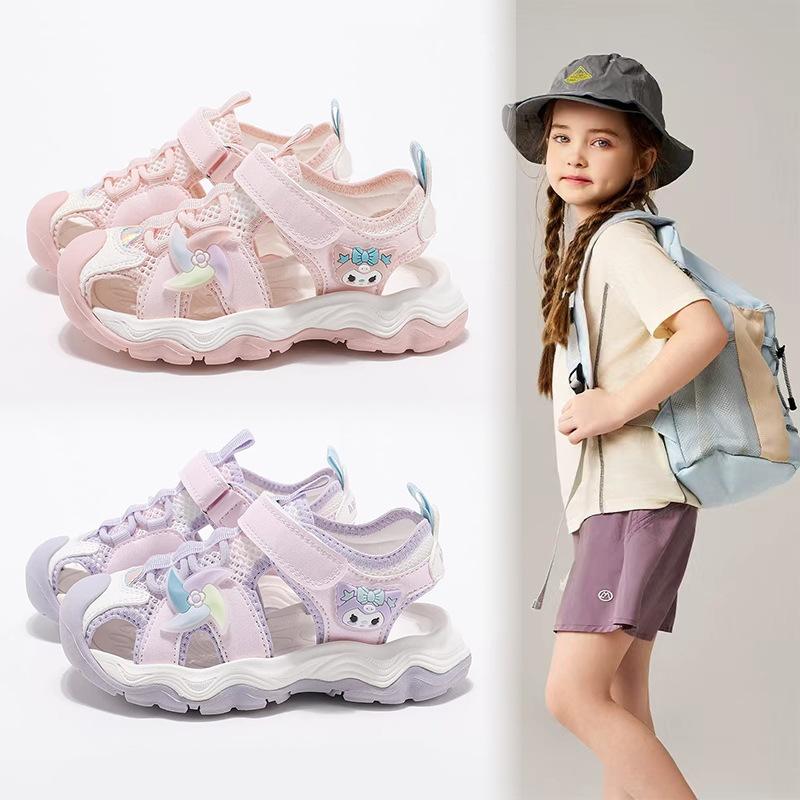 Girls' Fashion Versatile Casual Shoes Summer New Children's Princess Back Stream Sports Shoes Girls Bag Head Sandals