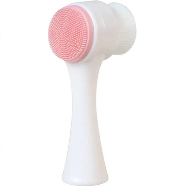 Dual-Sided Silicone Facial Cleansing and Massage Brush