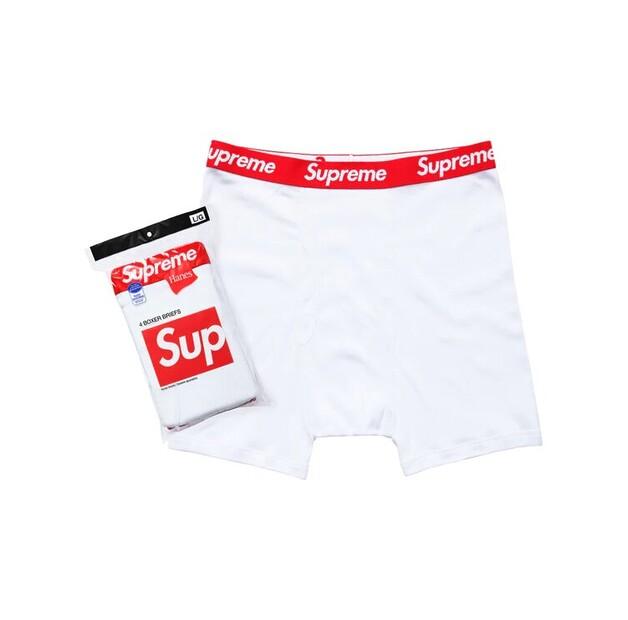 Supreme Hanes Boxer Briefs Set White