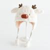 Cappello invernale antivento in peluche per bambini con orecchie da renna 3D - Caldo, carino, pullover con protezione per le orecchie