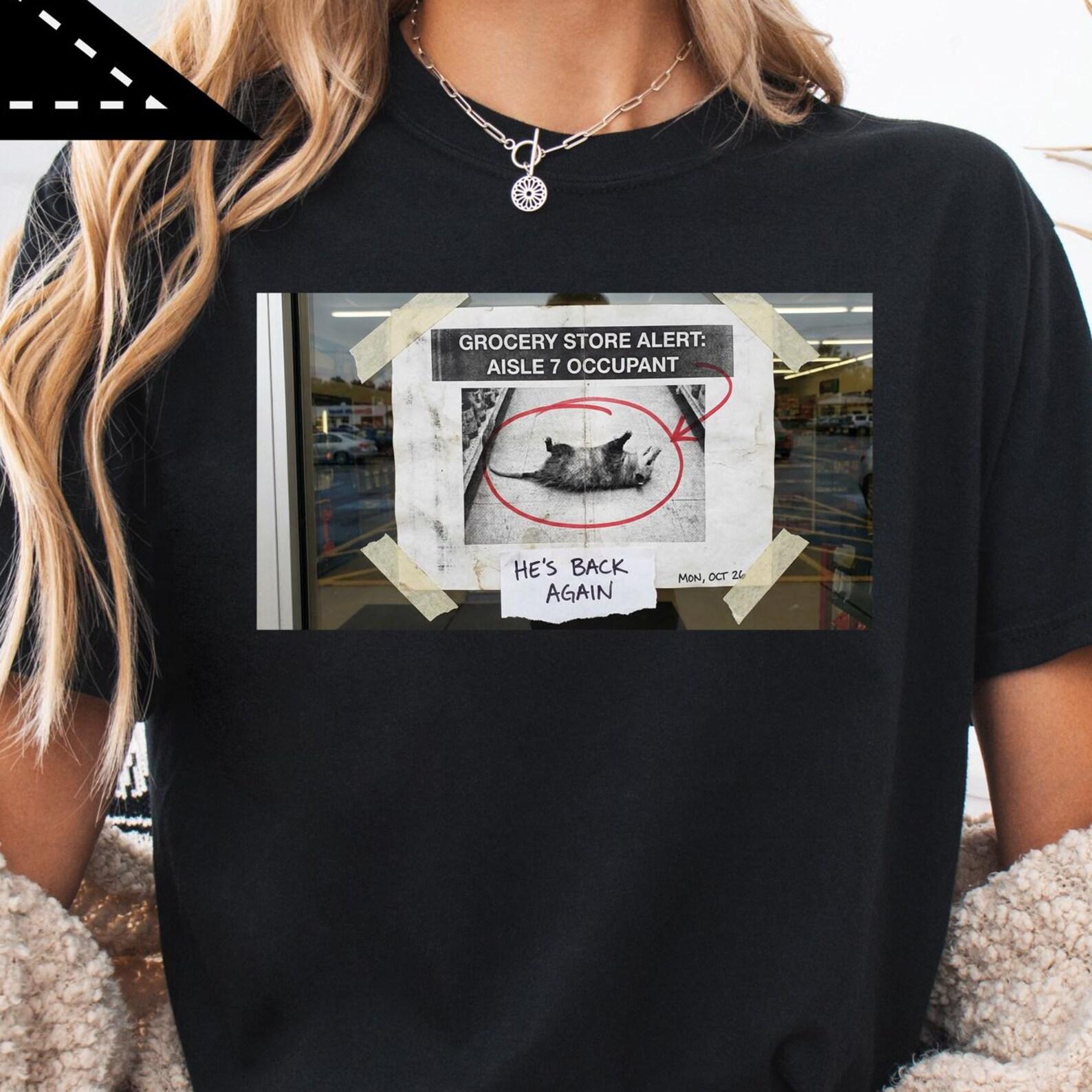 Opossum Meme Vintage Retro Comfort Colors Graphic Tee, Ironic Unhinged Shirt, Oversized Shirt, Comfort Colors® Edgy Meme T Shirt L