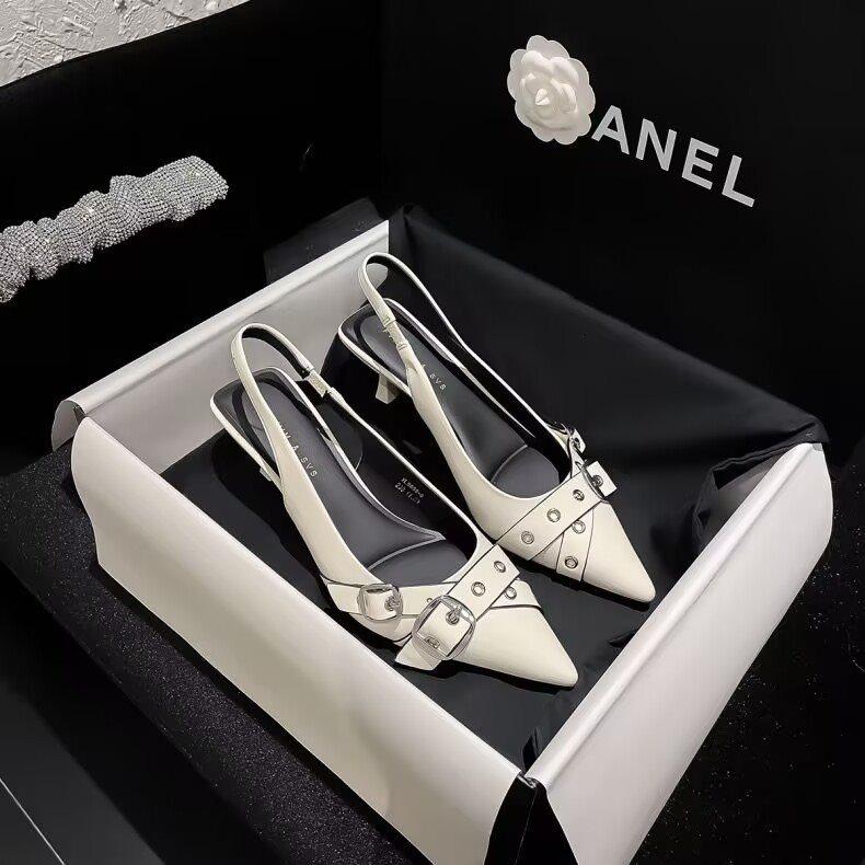 

Thin heel shallow mouth single shoes pointed back empty high heels new women s shoes belt buckle 2025 single shoes sandals pointed 42