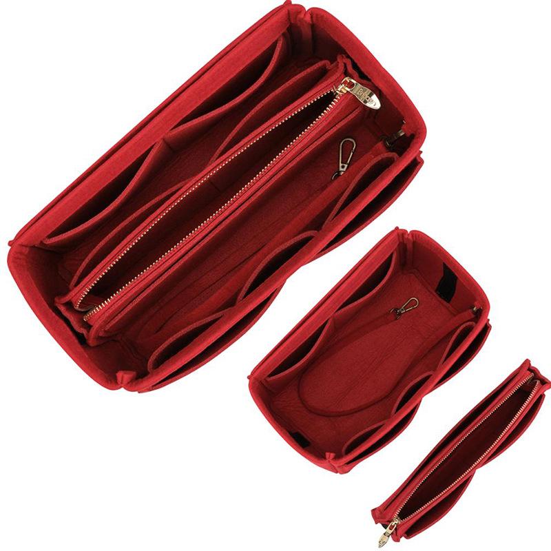 Women's Cross-Body Felt Makeup & Storage Bag