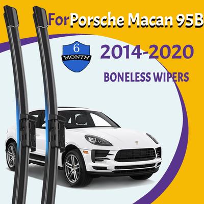 Spazzole Tergicristallo Per Porsche Macan 95B 2014-2020 Anteriore Parabrezza Pulizia Finestrino Lunotto Ricambi Auto Auto Spazzole Pioggia 24''+20''