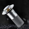 Stainless Steel Sink Drain Filter - Anti-Clog Hair Stopper & Odor Seal for Bathroom/Kitchen Pop-Up Drain, Bath Tub Drainage