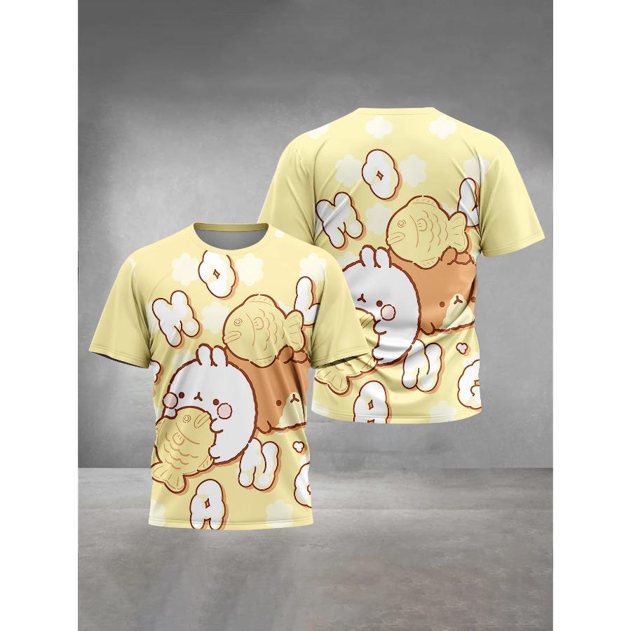 

3D Друк Мультяшний Моланг Дитячий Одяг 5 до 14 Років Чоловічий Вуличний Одяг для Дітей Хлопчик Дівчинка Дитина Футболка Топ Сорочки 120