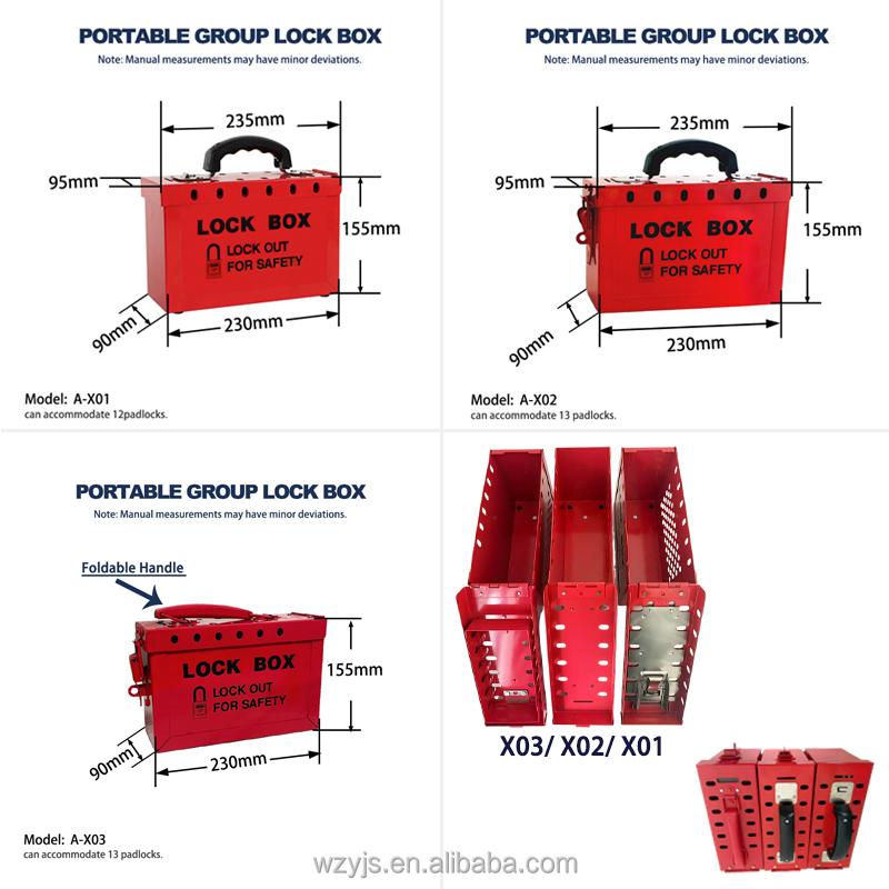 Portable Group Lockout Box | Safety LOTO Lock Box for Multi-Person Management (12/13 Padlocks)
