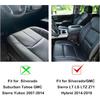 SecosAutoparts Driver Or Passenger Bottom Non-Perforated Leather Seat Cover Black Compatible With Chevy Silverado 1500 2500HD 3500HD Compatible With