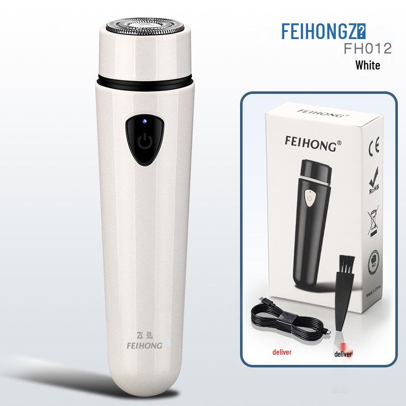 Feihong FH012 Rechargeable Mini Electric Shaver for Men - Fully Washable, Automatic Beard Trimmer