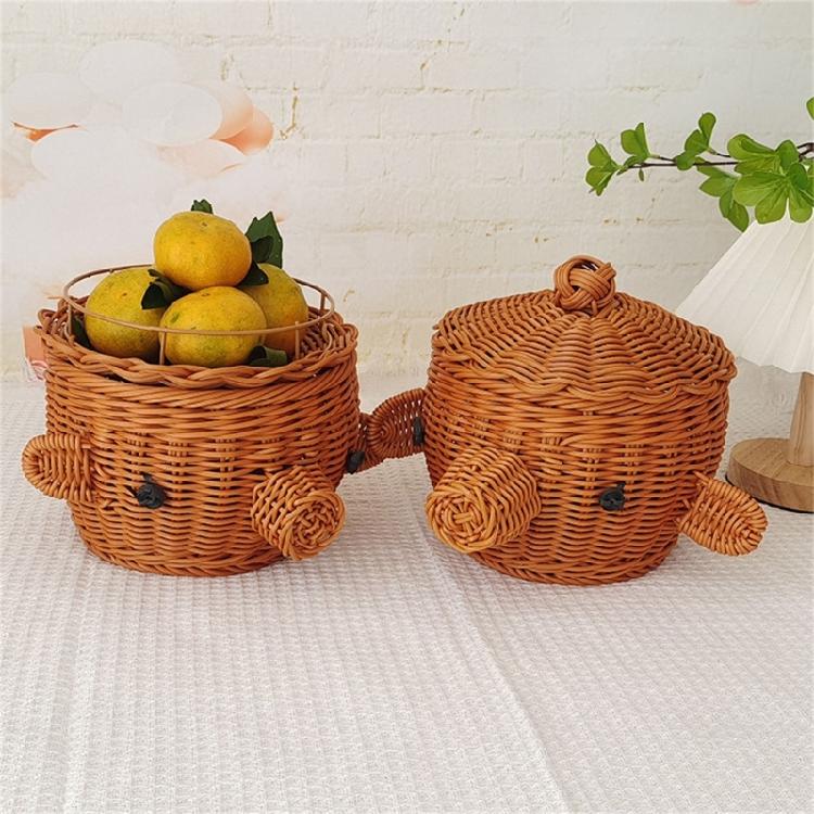Modern Plastic Storage Bin With Woven Texture Stylish Home Decors Basket Suitable For Living Room And Office
