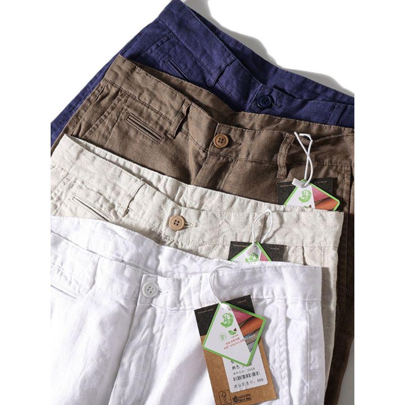 Pure Linen Summer Leisure Export Export Men's Shorts