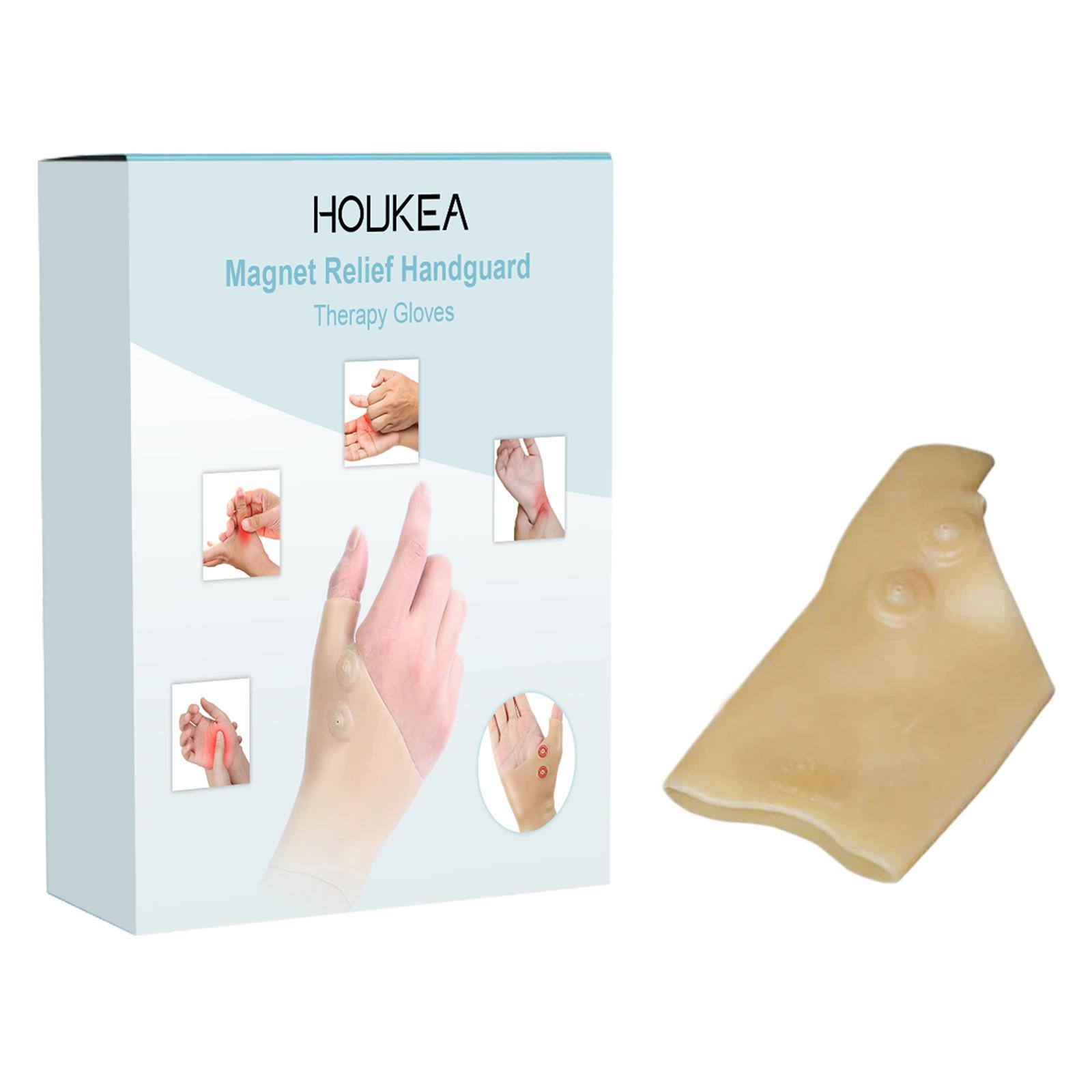 HOUKEA HKB05-A012-1-BU1 1Pc Silicone Hand Care Glove Magnetic Therapy Wrist Pain Relieve Joint Care Glove A