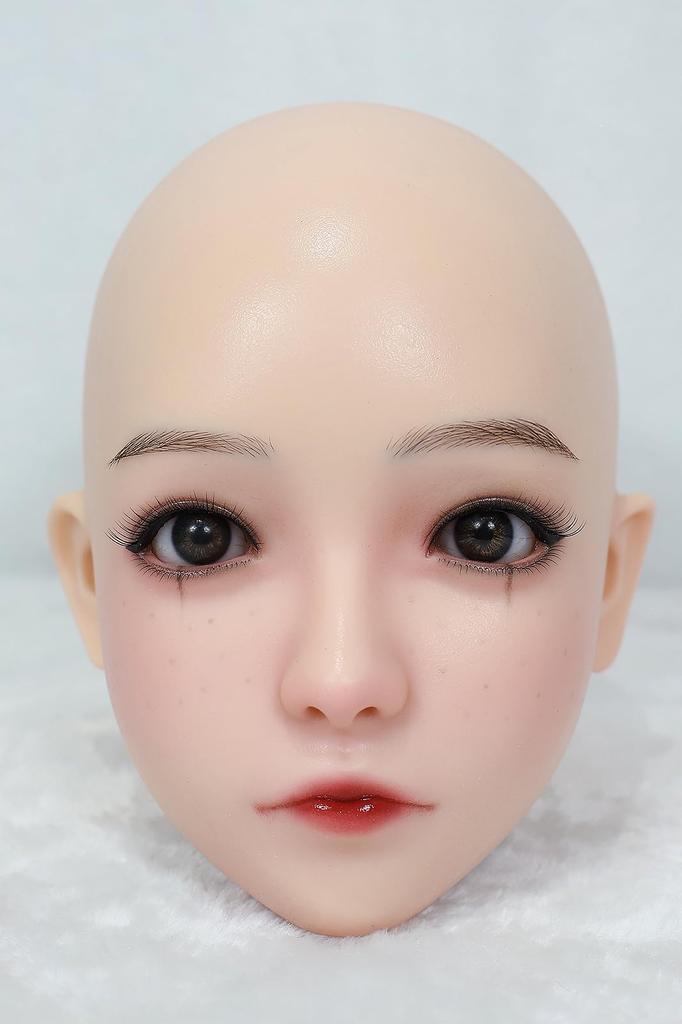 Pouze hlava, 100% silikonová hlava, pouze hlava, typ paruky, dva způsoby připojení, typ paruky GJ-004 číslo