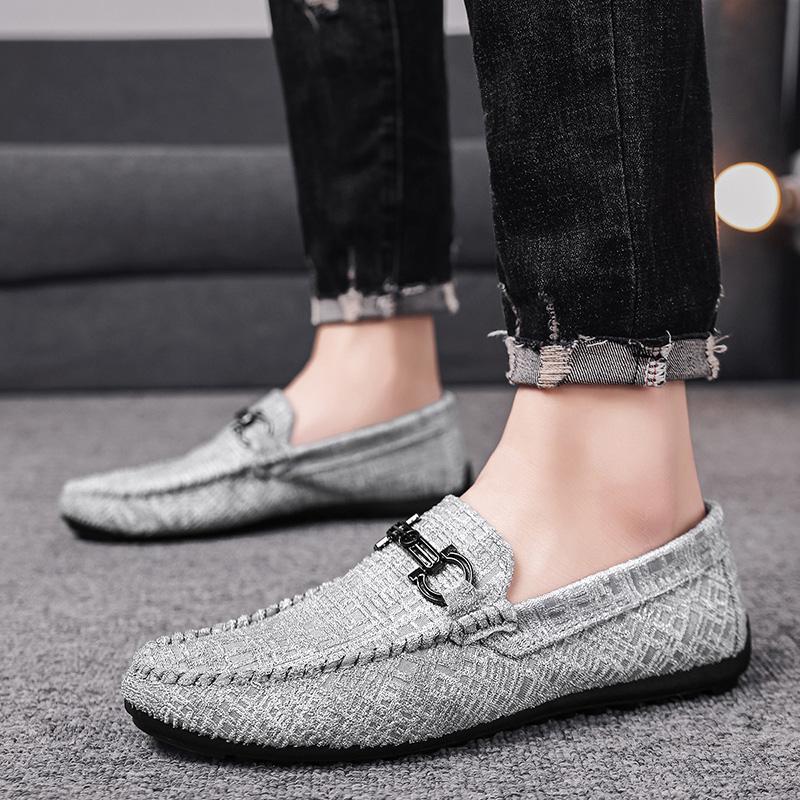 Mode Sommer Herren Einzelne Schuhe 2025 Neu Hohe Qualität Flache Sohle Gehen Bequem Fahren Weiche Sohle Luxus Mode Freizeitschuhe