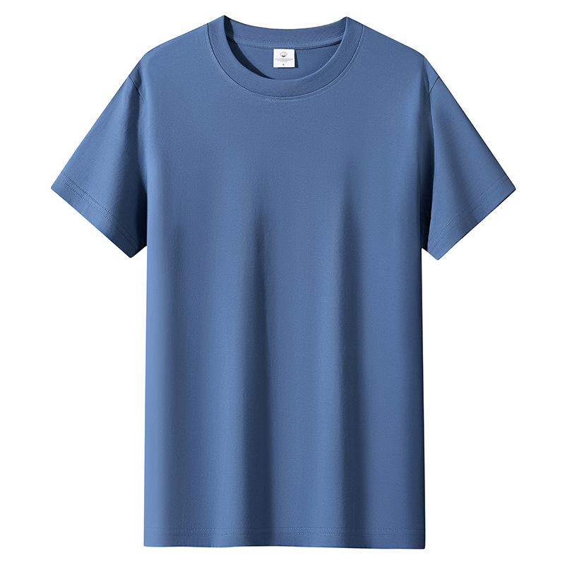 QICED Men's Fashion Casual Summer Spring O-Neck Short Sleeve Blouses & Shirts Casual Chic