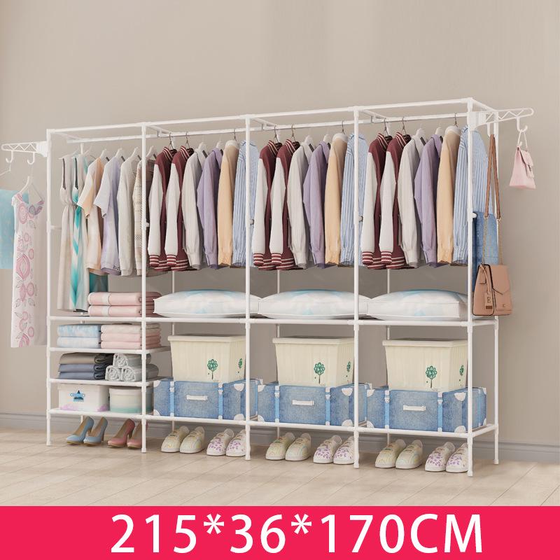 Fashionable Minimalist Double-Row Floor-Standing Coat & Hat Rack