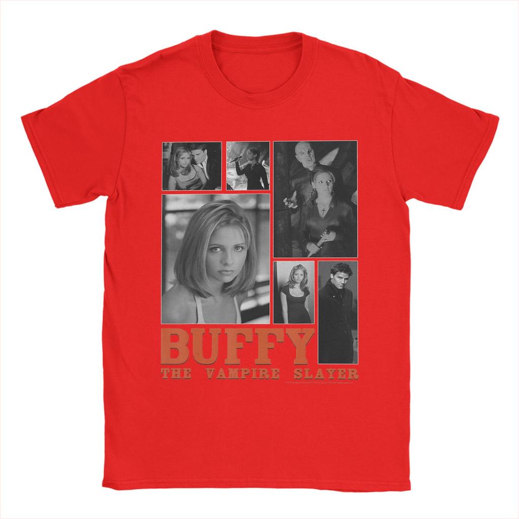 Buffy the Vampires Slayer T Shirt for Men Cotton Fun T-Shirt Round Collar Tees Short Sleeve Tops Birthday Present