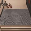 Door Mat Removes Dirt Recycled Anti-Slip Base Cuttable Geometric Pattern Indoor/Outdoor Use Entrance Rug for Kitchen Garage