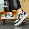 Casual spring and summer men's shoes do not stink feet sports style soft leather shoes versatile low-top board shoes