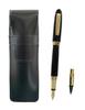 Slim Black Leather Pen Case for the Exchange BP WX Fountain Pen Ink with Black Ink Set (same Structure) (T23-ASB-WX-B)