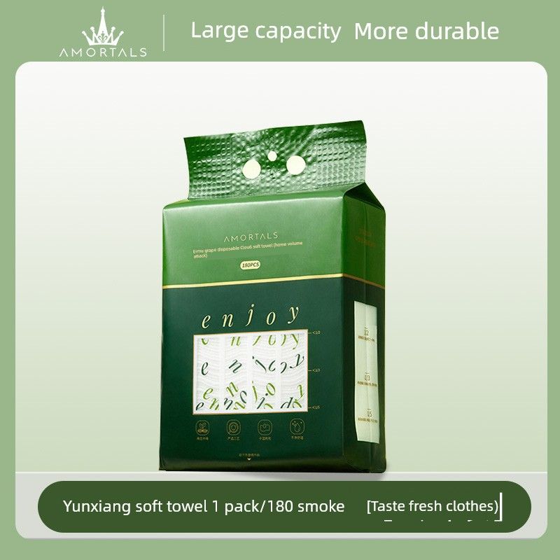 AMORTALS Reel Removable Unisex Thickened Face Cloth Hanging 1 Pack, Extra Large Pack, 180 Puffs