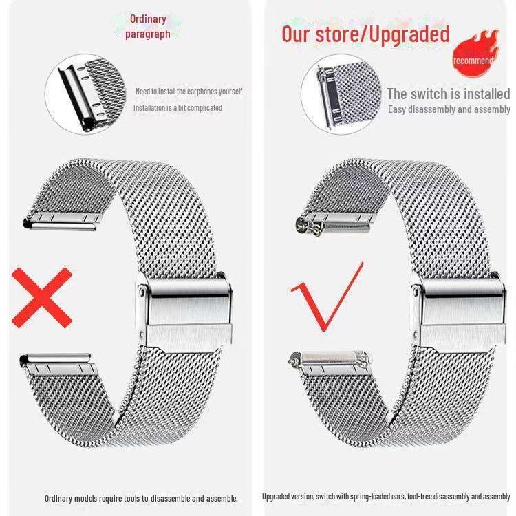 Stainless Steel Magnetic Buckle Strap for Apple iWatch and Huawei GT4