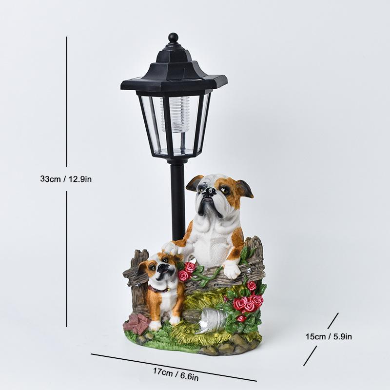 JYL TS/072,Resin Garden Gnome Solar Outdoor Light Figurine Statue Lamp for Garden Villa Home Decor