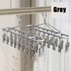 Windproof Underwear Hanger With 18 Clips Sock Rack Portable Hanging Drying Rack  For Towels Shorts