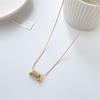 Retro Spiral Titanium Steel Pendant Necklace for Women - High-End Versatile Clavicle Chain