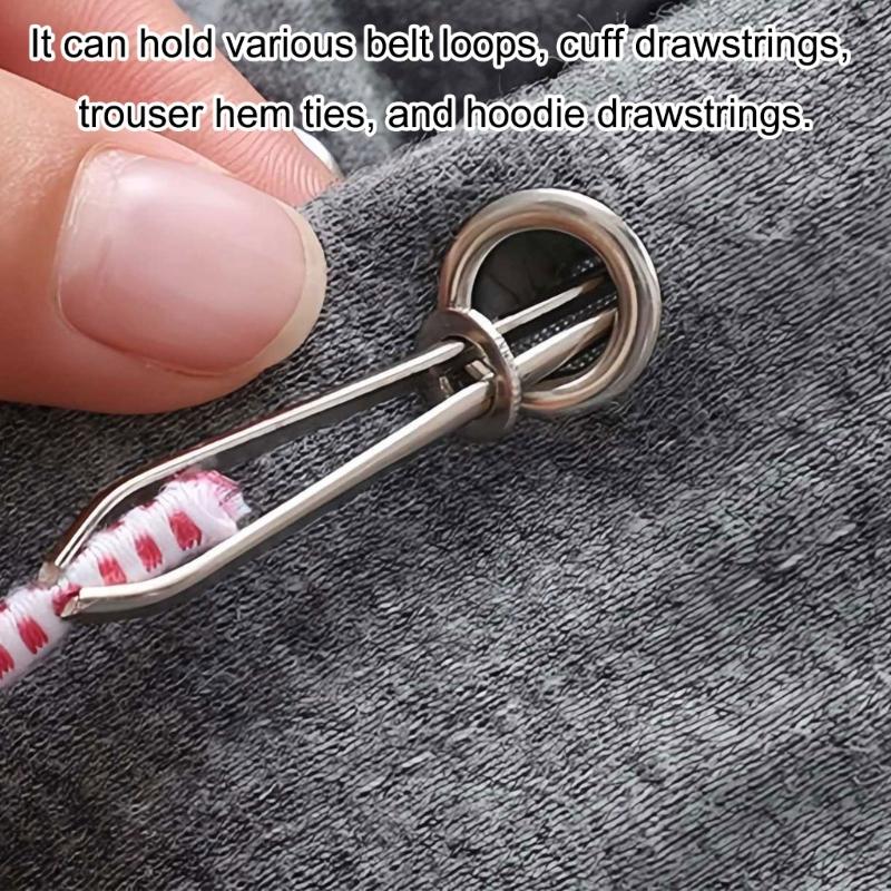 4Pcs Metal Elastics Cord Threader for Sewing Projects Smooths Designs Tool