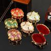 Oval Shape Trinket Box Relief Design Jewelry Box Retro Design Jewelry Storage Case  Jewelry Storage