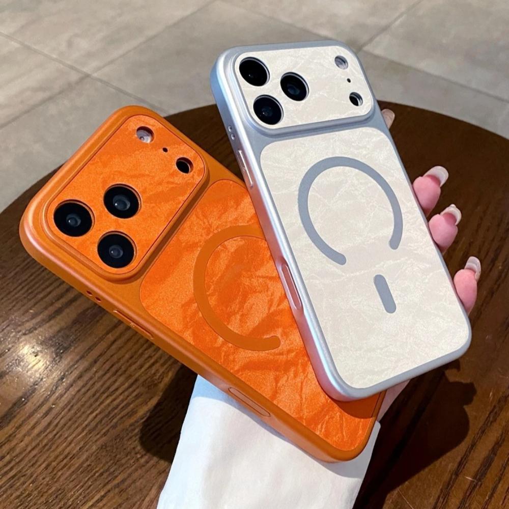 Big Windows Magnetic Phone Case For iPhone 17 13 14 15 16 Pro Max 17Pro 16Pro Magsafe Official Wireless Charge Protector Cover