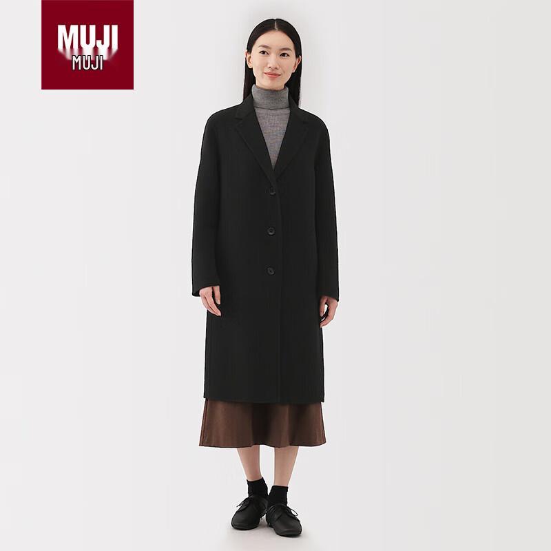 MUJI Women s Wool Blend Chester Coat L
